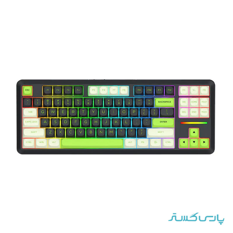 کیبورد باسیم/بی سیم گیمینگ ردراگون مدل Redragon WILDSLASH PRO K734 BWG RGB